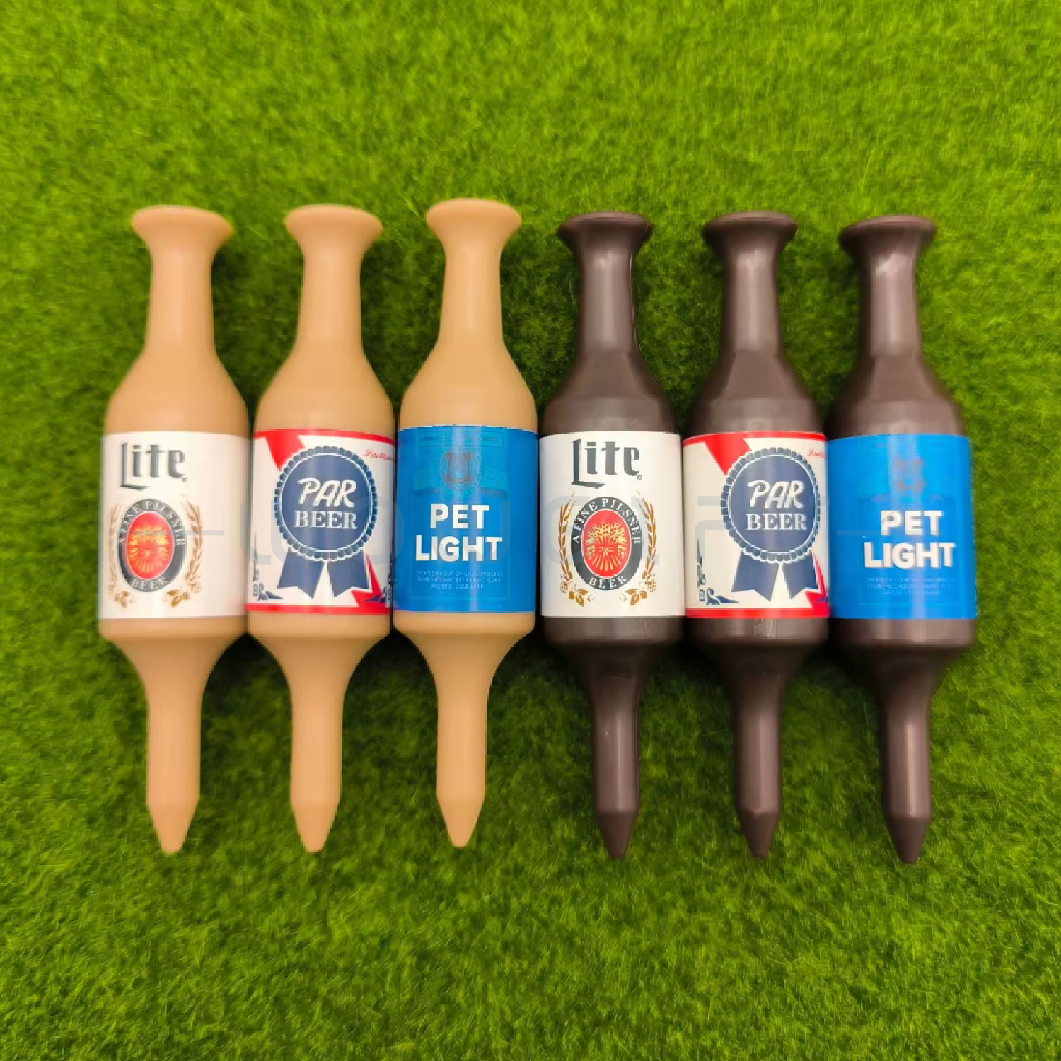 啤酒瓶手工高爾夫球座6入