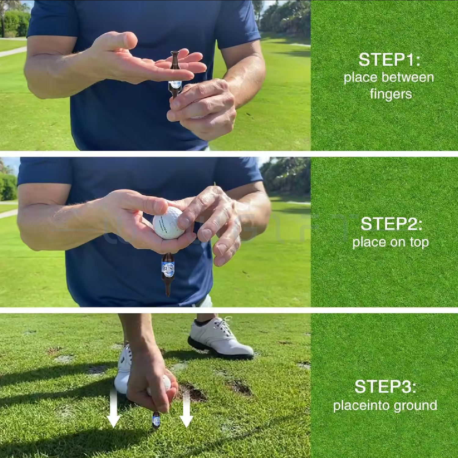 啤酒瓶手工高爾夫球座6入