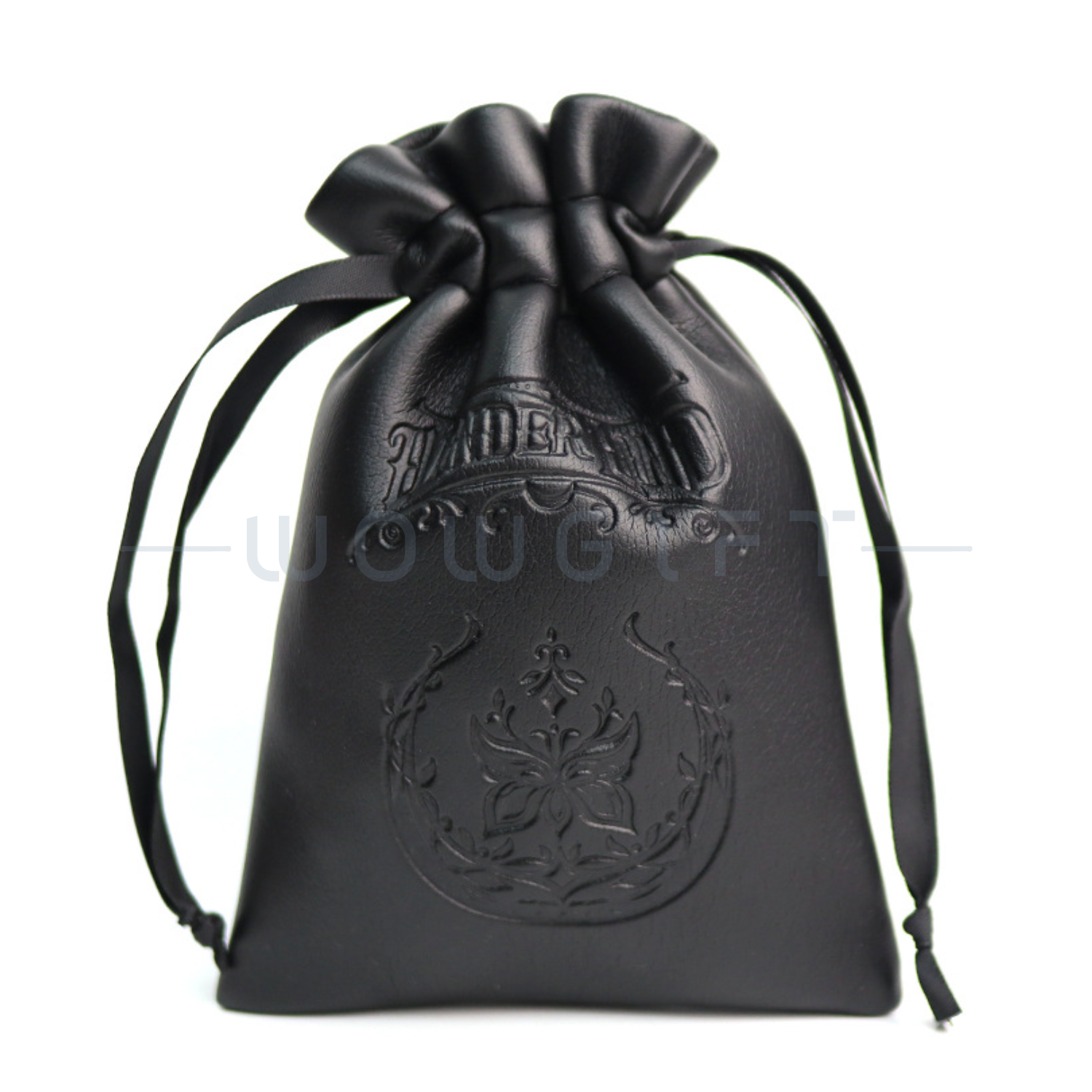 PU 皮革抽繩束口袋