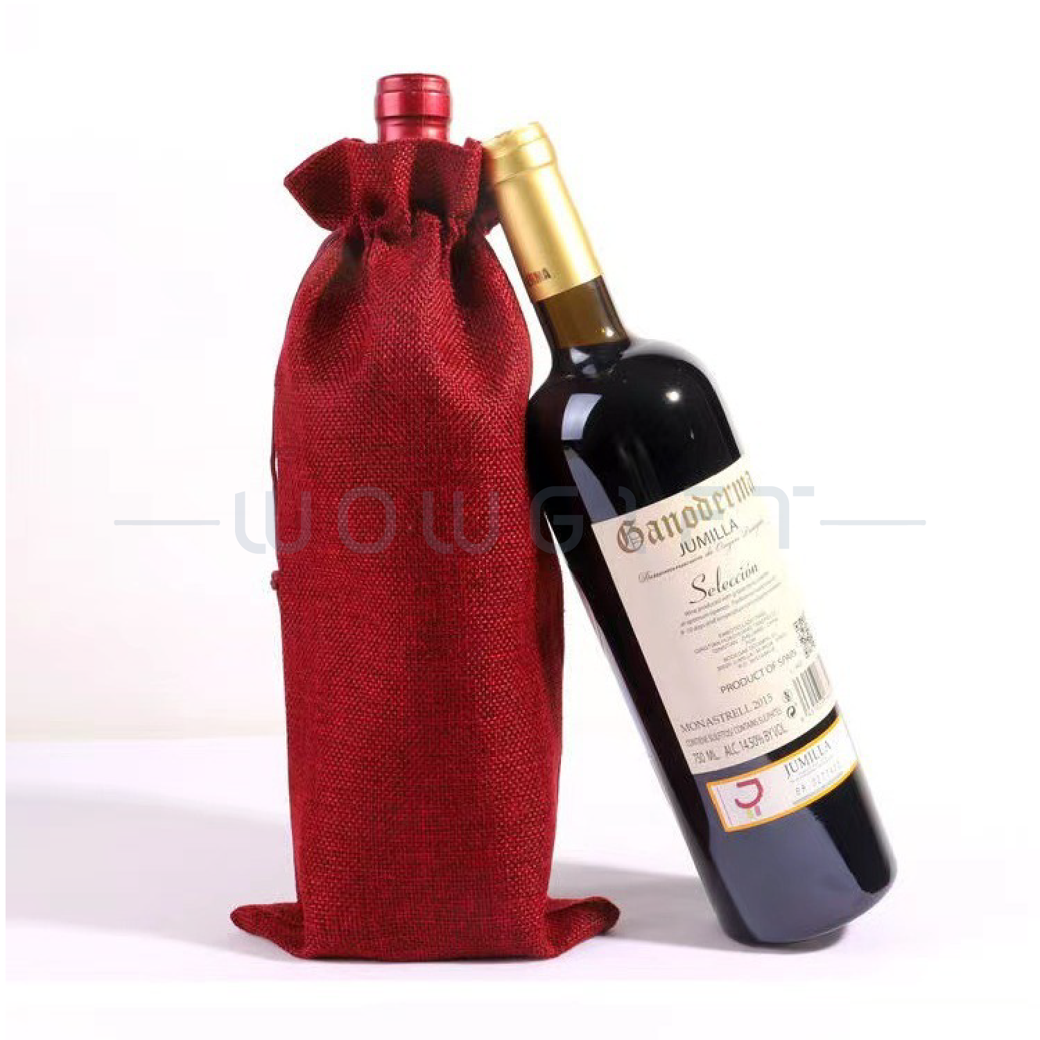 束口酒瓶袋．客製LOGO麻布酒袋