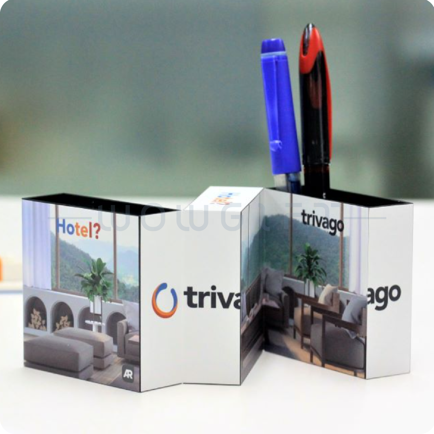 魔法三面筆筒．可翻轉廣告展示 / 客製 LOGO