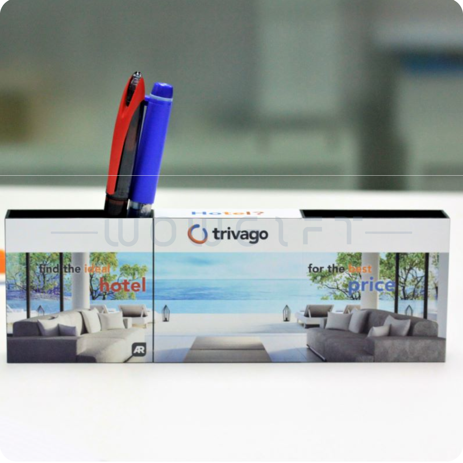 魔法三面筆筒．可翻轉廣告展示 / 客製 LOGO