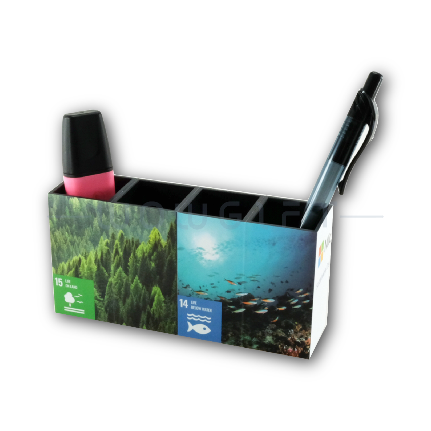 神奇翻轉筆筒．可展開 360° 全景廣告卡 / 客製 LOGO