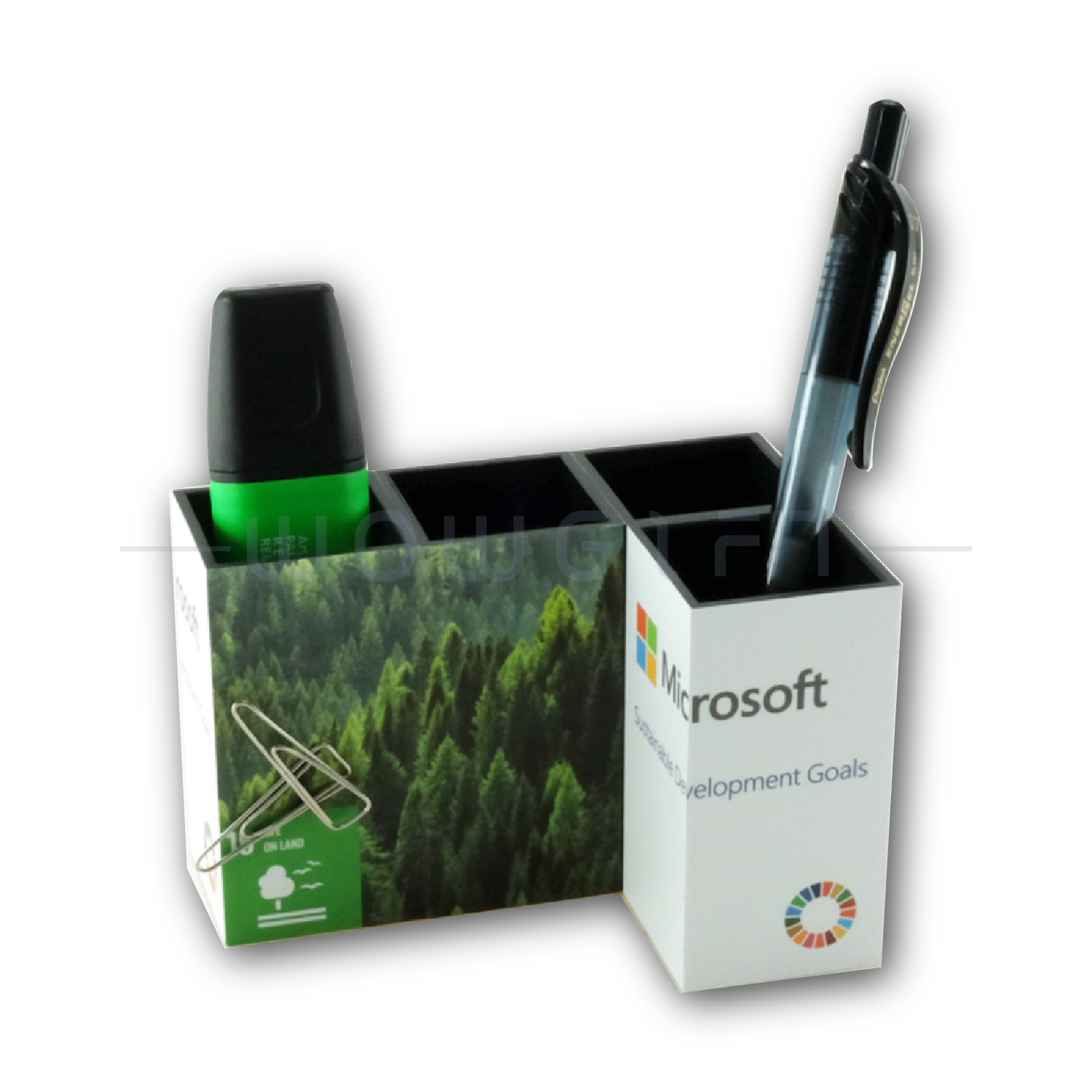 神奇翻轉筆筒．可展開 360° 全景廣告卡 / 客製 LOGO