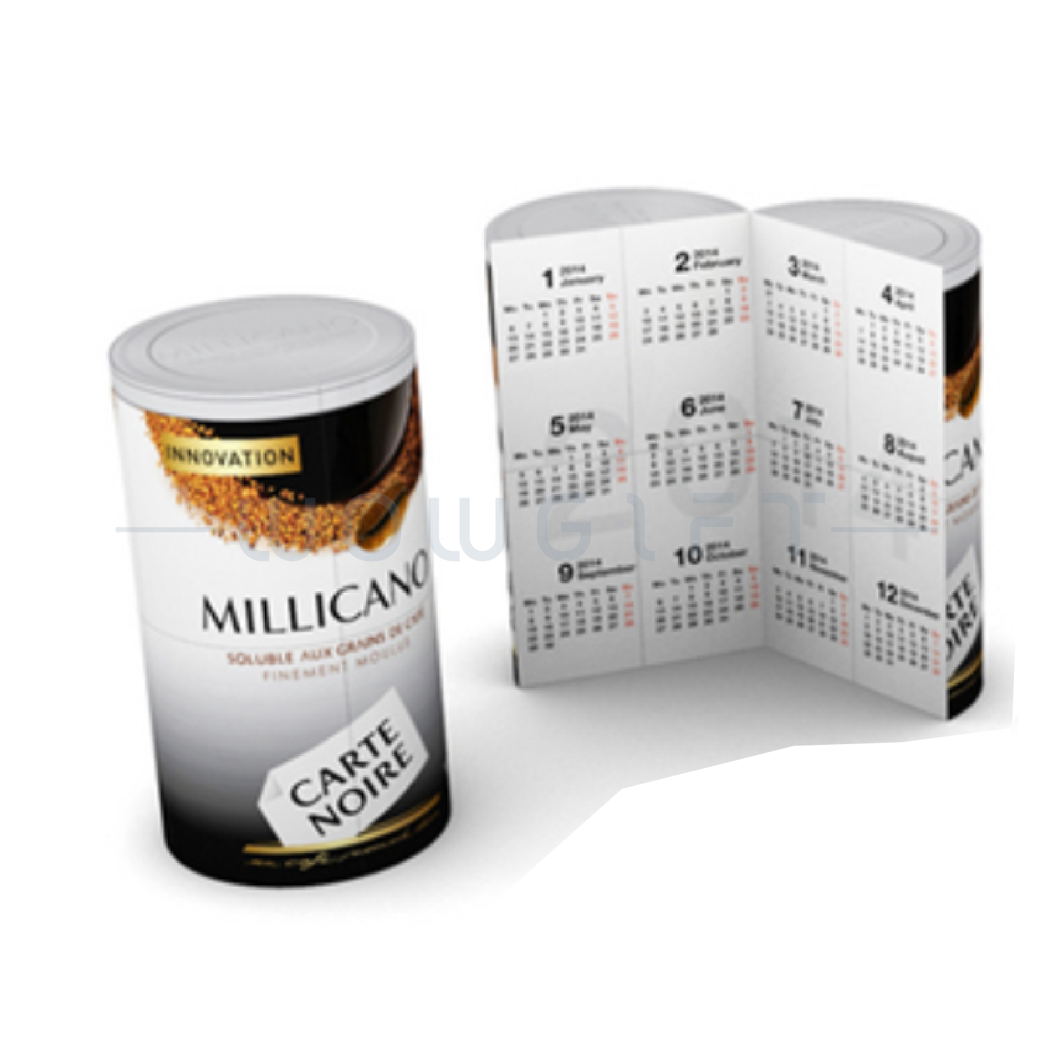 客製桌曆．折疊的創意圓柱年曆