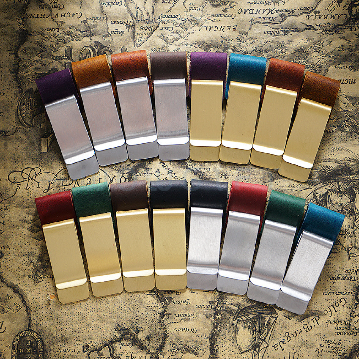 黃銅筆扣真皮筆夾．手帳專用筆夾