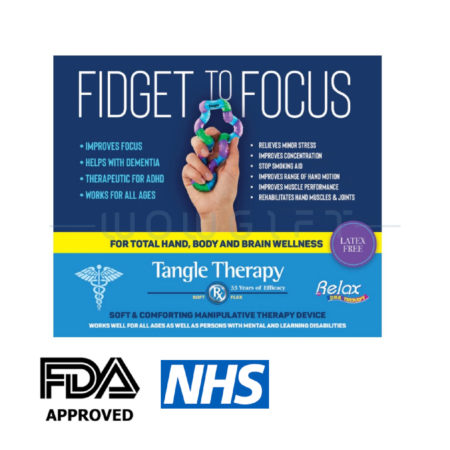 Tangle Fidget．OEM 客製顏色減壓旋轉玩具