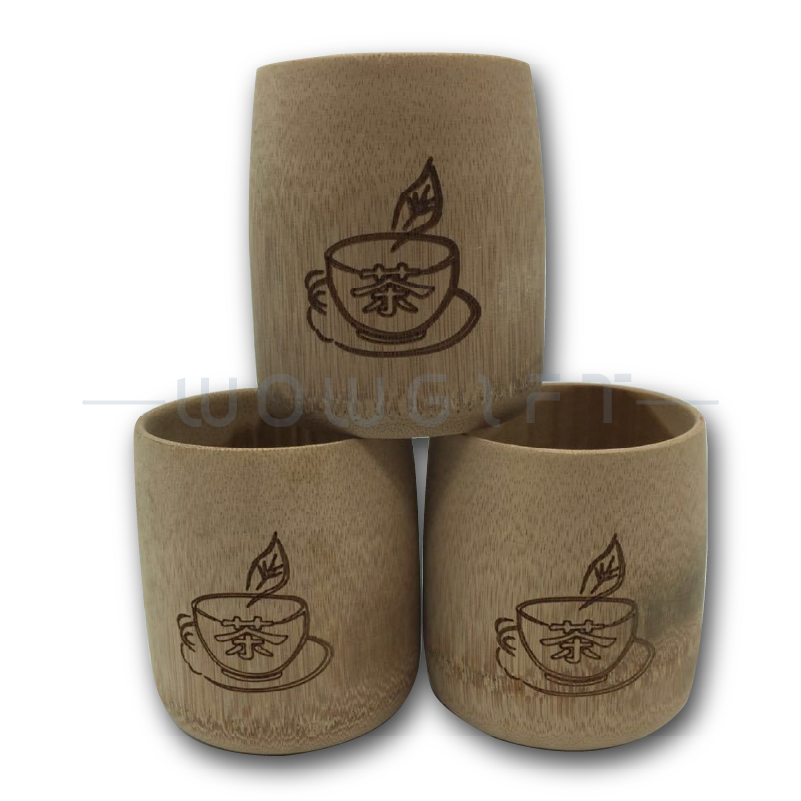 天然竹製小茶杯．竹酒杯