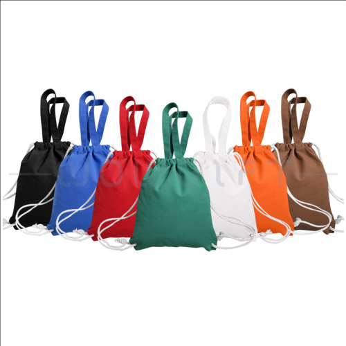 棉布束口袋客製．手提後背兩用束口袋．企業活動布袋