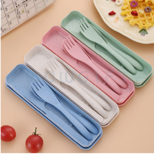 小麥秸稈餐具三件組