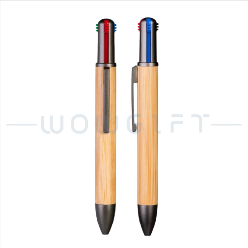 竹製四色筆客製，FSC文具