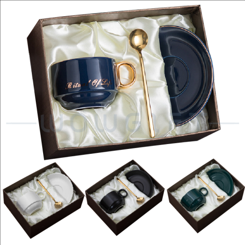 陶瓷咖啡杯碟勺禮盒客製，咖啡館開店