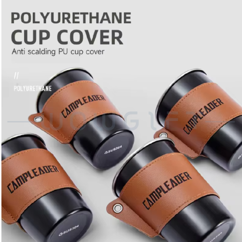 PU皮革咖啡杯隔熱套客製