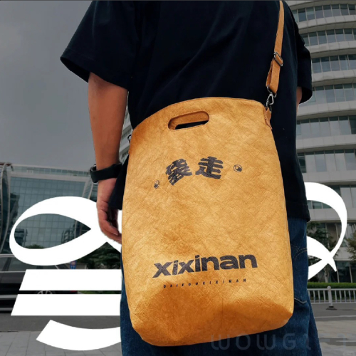 客製杜邦紙斜背袋．輕量環保肩背包