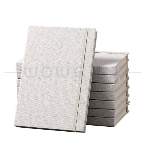 客製A5商務記事本．亞麻布硬面筆記本