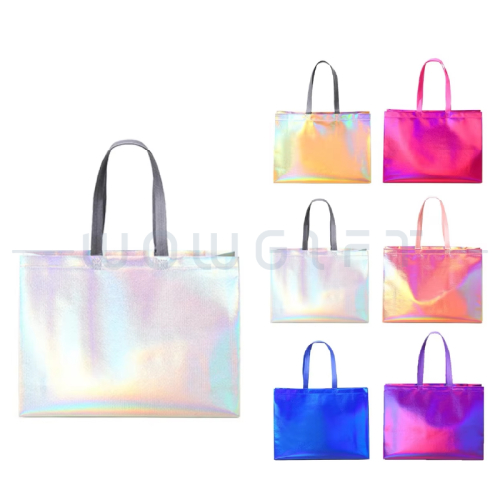 客製雷射光手提袋．炫彩購物袋訂製．展覽活動吸睛贈品