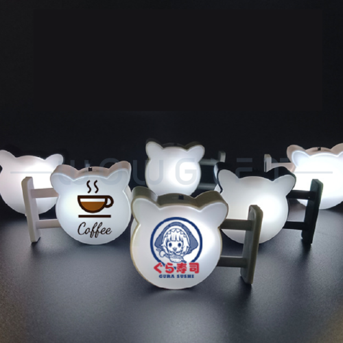 磁吸造型小燈箱．桌邊夜燈．可客製 LOGO／插畫