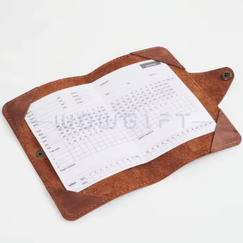 牛皮高爾夫球計分卡夾