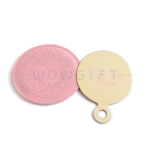 不鏽鋼滴膠鏡子客製．隨身小圓鏡．禮品化妝鏡